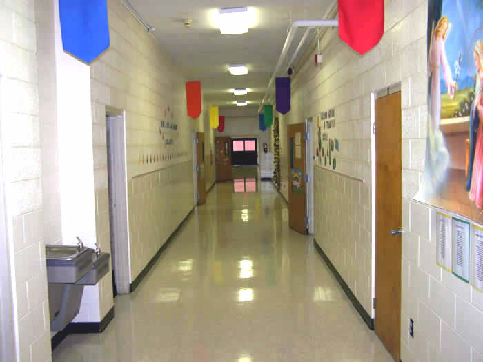 Each wing of the Elementary K-3 Campus is bright and colorful.