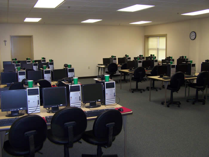 Our modern computer lab facilitates learning and skill development.