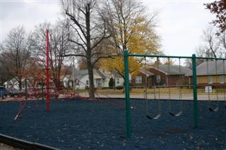 The playground encourages daily physical activity.